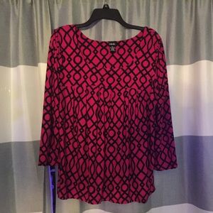 Rafaella pink black top